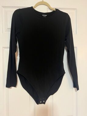 Old Navy Black Long-Sleeve Bodysuit